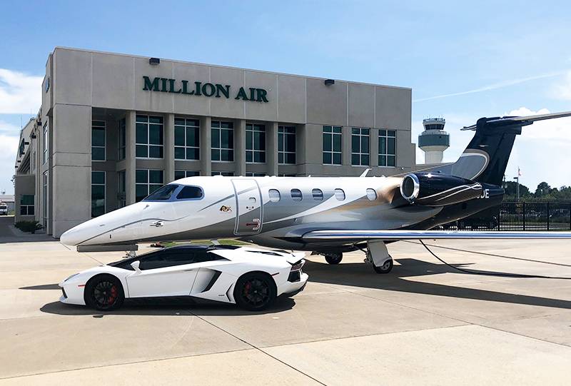 Private jet background