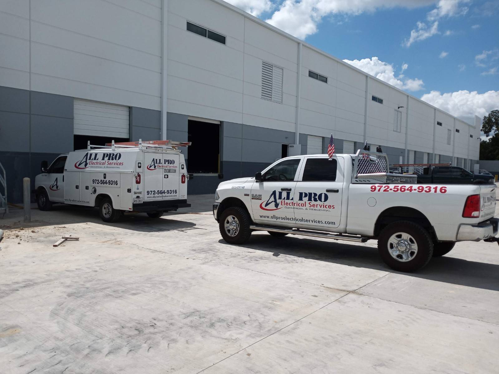 All Pro Electrical Services Vehicles