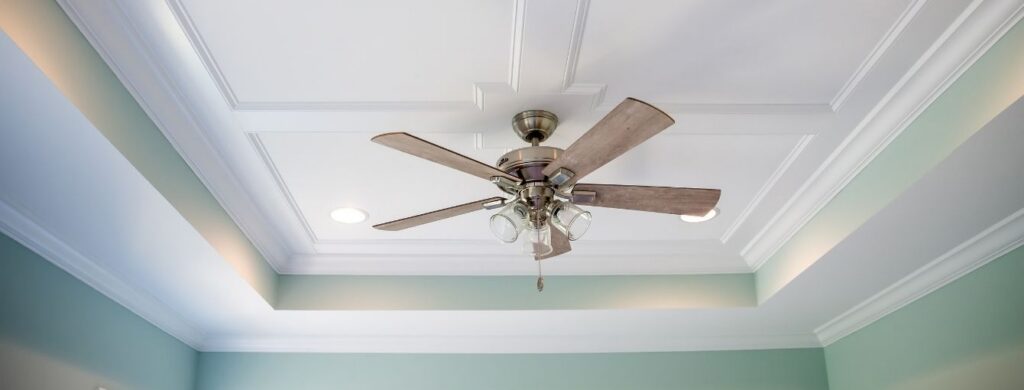 Ceiling fan in an residential home. 