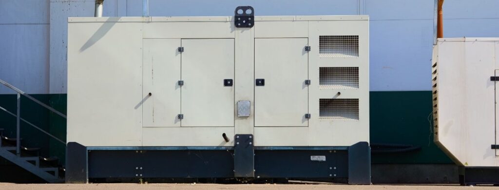 A generator is installed at a business. 