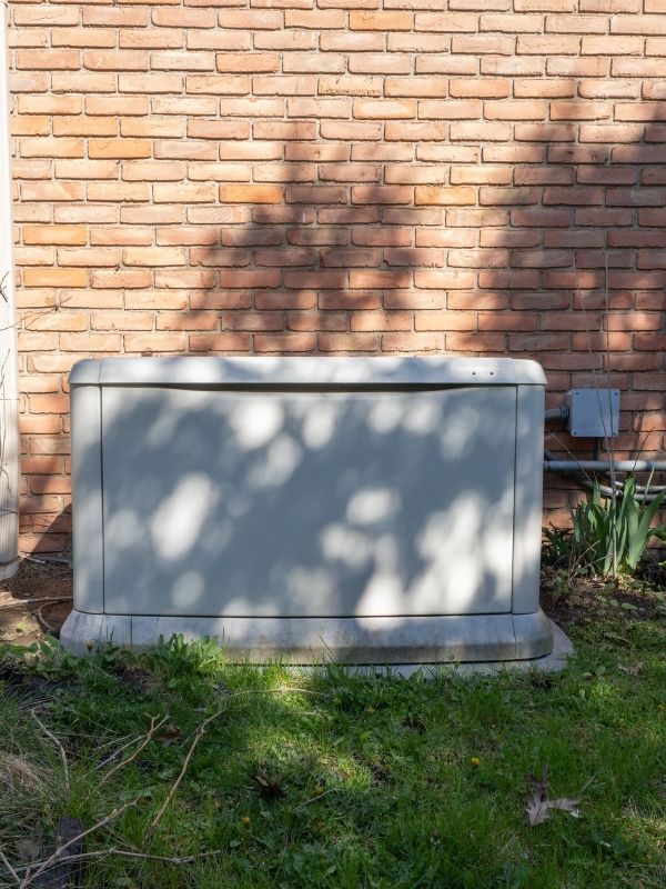 A generator is installed on a residential property. 